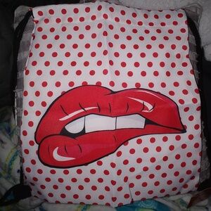 Lips Drawstring Bag